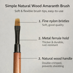 Ensemble de pinceaux à ongles personnalisés avec manche en bois, poils en nylon flexibles, pointes ovales, plates et dégradées pour les détails fins en art. - Product Image 3