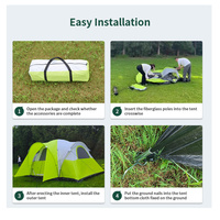 Tente portable double couche de luxe Grande tente familiale pour les pique-niques en plein air Camping Randonnée et réunions de famille Imperméable