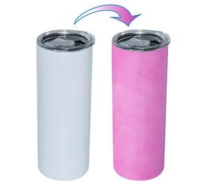 Gobelets à sublimation droits de 20oz Gobelet <span class=keywords><strong>mince</strong></span> isolé à changement de couleur UV - Product Image 1