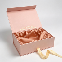 Boîte d'emballage cadeau personnalisée de luxe pour extensions de cheveux, pliable, magnétique, doublée de satin, recyclable, pour emballages cosmétiques