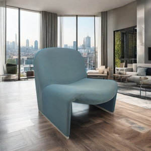 Sillón Alky clásico para vestíbulo de Hotel, sofá de tela, silla para sala de estar y dormitorio, sin reposabrazos, diseño tapizado - Product Image 4