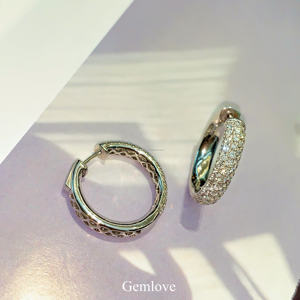 GEMLOVE 1.26CT Boucles d'oreilles vintage françaises-Or 18K Lab Diamond Light Bijoux de luxe pour femmes - Product Image 3