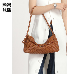 Women's Woven <b>Shoulder</b> Bag Single <b>Strap</b> Bohemian Style Handmade Letter Decoration All Seasons - Product Image 3