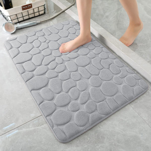 Tappetino da <span class=keywords><strong>Bagno</strong></span> in Memory Foam Effetto Ciottoli, Asciugatura Rapida, Assorbente, <span class=keywords><strong>Antiscivolo</strong></span>, Stile Sutera - Product Image 1