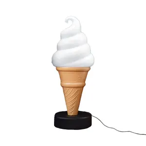 120cm Creative Ice Cream Led Change Color Lamp Advertisement Suitable Outdoor Display Bar Decor Modern Party Soft Serve Power