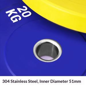 Pièces <span class=keywords><strong>d</strong></span>'haltères en fonte avec revêtement en caoutchouc élastique, design à grand trou pour les exercices de musculation à domicile pour femmes - Product Image 3