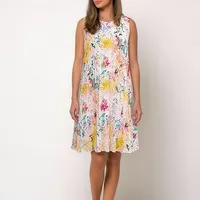 Robe en polyester cintrée à taille haute pour femme de bureau, manches courtes, disponible en orange et jaune, tailles S à 3XL