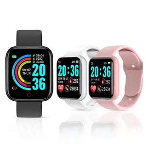 Jam tangan pintar olahraga, arloji cerdas detak jantung tekanan darah, produk elektronik penghitung tidur y68 d20
