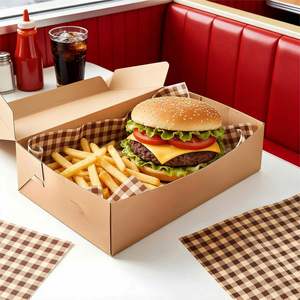Papier d'emballage pour sandwichs et hamburgers, résistant à la graisse, de qualité alimentaire, avec revêtement PE, résistant à l'huile, avec logo - Product Image 6