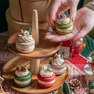 Accessoires de macarons artificiels haut de gamme, modèles réalistes de desserts de Noël pour vitrine de boulangerie, décoration de merchandising visuel - Product Image 5