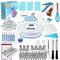 Wilton Amazon 2020 горячая Распродажа 220 шт. полный набор для украшения тортов принадлежности для выпечки инструменты для украшения тортов