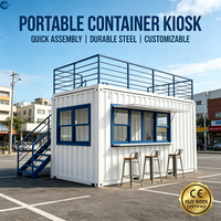 Servicio OEM, Diseño Personalizado, Contenedor Modular Aislado para Tienda Comercial, Kiosco con Ventanas Grandes de Vidrio para Sala de Exhibición
