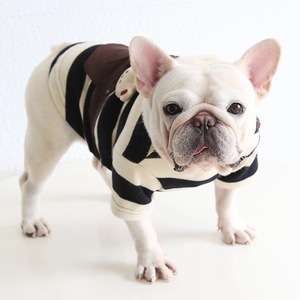 Sweat <span class=keywords><strong>à</strong></span> capuche rayé pour chien Meow Knight avec <span class=keywords><strong>sac</strong></span> <span class=keywords><strong>à</strong></span> <span class=keywords><strong>dos</strong></span> en forme d'ours en peluche, vêtements décontractés pour bouledogues <span class=keywords><strong>français</strong></span>, pugs et corgis - Product Image 2