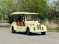 Voiture électrique de luxe homologuée CE, style antique, 11 places, véhicule de tourisme vintage pour sites touristiques et stations balnéaires