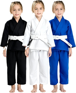 Combinaison de BJJ unisexe pour enfants, uniforme de BJJ pour toutes les combats, en tissu de coton respirant et durable multicolores, confortable pour enfants et adultes - Product Image 6