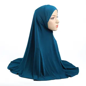 2020最新设计纯色头巾纯色穆斯林头巾围巾amira头巾围巾女士伊斯兰头巾XDH062