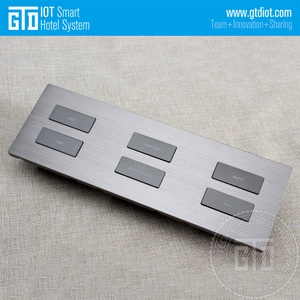 220V AC RS485 Vuông Nút mà không cần dẫn xung quanh toàn bộ CNC chải thông minh khách sạn sử dụng màu Xám nhôm 3 kết nối cạnh giường ngủ chuyển đổi - Product Image 3