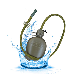 DFB01 1L 1 QUART USGI Gourde portable de camping en plein air avec paille pour une hydratation facilitée Bouteille d'eau avec tube de boisson - Product Image 5