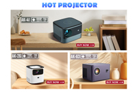 Mini Proyector 3D de Tiro Corto para Teléfono, 720P, 4K, Android Inteligente, Bluetooth, Wifi, Portátil, Video Hy300 Inalámbrico