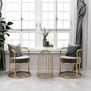 Canapé d'attente pour salon de beauté, fauteuil de détente, fauteuil de style 'milk oil wind', fauteuil d'attente pour célébrité internet, ensemble de trois pièces - Product Image 3