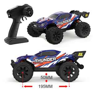 JIUSI MT14R 1/14 Camioneta RC 4WD 80km/h con Motor sin Escobillas, Control Remoto de 2.4Ghz, Vehículo Todoterreno, Coches RC, Juguetes para Niños, Regalos para Niños - Product Image 1
