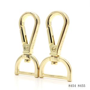 Clips de anillo <span class=keywords><strong>en</strong></span> <span class=keywords><strong>D</strong></span> giratorio de 15mm y 20mm, broche a presión dorado claro, herrajes para bolsos de lujo, gancho a presión de Metal personalizado para bolso - Product Image 2