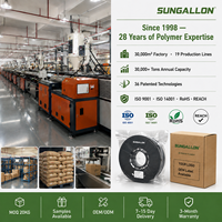 Filament PETG Sungallon PETG-Basic Pro pour imprimantes 3D FDM/FFF, série fibre de carbone, diamètre 1,75 mm, température d'impression 230-260°C, vitesse d'impression 150-350 mm/s