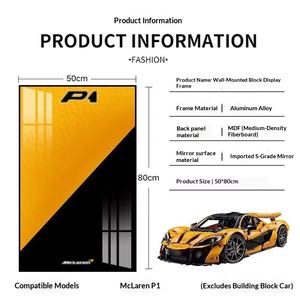 Marco de fotos de tela de 40 piezas y 3.5 cm de grosor para exhibición en pared, diseño <span class=keywords><strong>McLaren</strong></span> P1 de carreras, compatible con bloques de construcción para mural de porche o dormitorio - Product Image 4