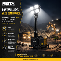 Reflector LED RGB de Alta Luminosidad 100W/300W/500W 90-295VAC Blanco Cálido para Construcción y Minería, Portátil, Móvil, IP67 COB