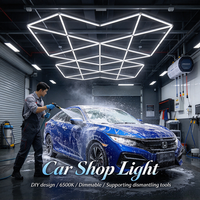 Lampu Toko Mobil DIY Modular LED Putih Dapat Diredupkan Desain Kustom Mudah Dibongkar untuk Bengkel Detailing Mobil