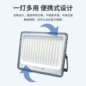Solar <b>Flood</b> <b>Light</b> 120W LED Aluminum Body Remote Control Outdoor Waterproof 50000H Lifespan CE Certified Surface Mounted - Product Image 3