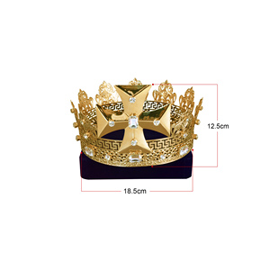 MO202 Corona per Capelli Fatta a Mano in Rame Placcato Oro Stile Imperiale Medievale per Giochi di Ruolo - Regalo di Compleanno per Re e Regina - Product Image 6