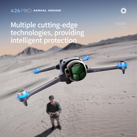 Mini drone pliable A26 PRO sans balais avec caméra 1080P et positionnement GPS, télécommande avec écran et caméra