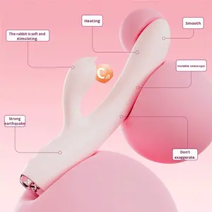 Beliebtes teleskop isch beheiztes Sexspielzeug für Erwachsene für Frauen Doppel-G-Punkt-Vibrator mit USB-Netzteil weibliches Masturbation werkzeug - Product Image 6