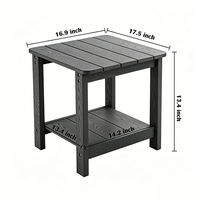 Tabouret de salle de bain moderne populaire, table basse de jardin/patio, petite table d'angle moderne en plastique et bois