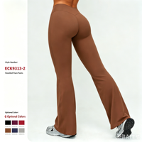 Legging Yoga Seamless Bernapas dengan Logo Custom, Pinggang Tinggi, Ukuran Besar, Kontrol Perut, Bahan Spandex, Celana Olahraga Wanita