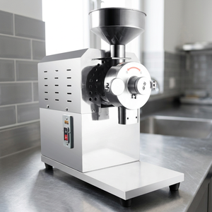Moulin à café industriel grande capacité en acier inoxydable avec moteur, capacité de 2000g/heure, grand bac de 40kg - Product Image 3