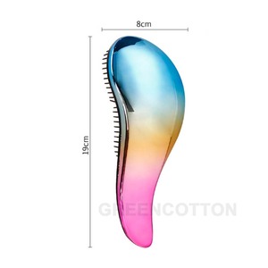 Pettine Personalizzabile Anti-Groviglio, Spazzola Arricciacapelli a Setole Morbide, Spazzola Lisciante con Sfumatura di Colore, Pettine per Acconciature da Parrucchiere - Product Image 2