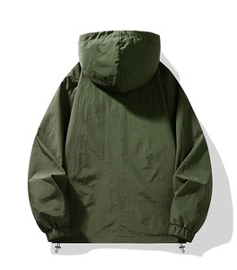 <span class=keywords><strong>Veste</strong></span> de <span class=keywords><strong>Pluie</strong></span> Homme Imperméable Confortable Style Parachute Techwear à Capuche avec Demi-Zip et Grandes Poches Couleur Unie pour le <span class=keywords><strong>Golf</strong></span> et les Loisirs - Product Image 5