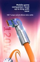 Câble de données USB-A vers Type-C à charge rapide 120W 3A pour ordinateur, vente en gros