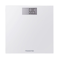 TRANSTEK Pèse-Personne de Salle de Bain Numérique en Verre Trempé, Très Précise, 180 kg, Intelligente (Bascula de Peso Corporal / Balance Électronique)