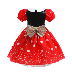 Nuovo arrivo bambine <span class=keywords><strong>Minnie</strong></span> Cosplay abiti principessa Costume Tutu a pois compleanno fiocco nodo nodo fantasia <span class=keywords><strong>Minnie</strong></span> <span class=keywords><strong>abito</strong></span> - Product Image 2