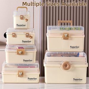 <span class=keywords><strong>Contenitore</strong></span> domestico e organizzazione Kit di pronto soccorso in plastica Organizer per il trucco scatole di immagazzinaggio per il trucco PP custodia per pillole contenitori per medicinali carico 10kg - Product Image 5