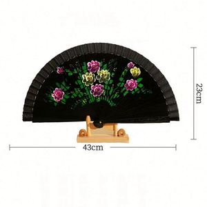 23cm Eco-Friendly Bamboo Folding Fan with Rattan Lining <b>Spray</b> Painted Sports Theme Printed Both Sides Made Hunan Spain Souvenir - Product Image 5