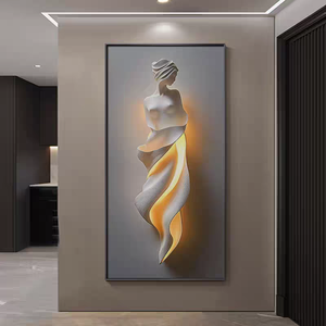 Cuadro Decorativo de Lujo Ligero con Figura de Dama Sensual en Relieve, para Entrada, Porche o Pasillo, de Aleación de Aluminio, Estilo Still Life - Product Image 6