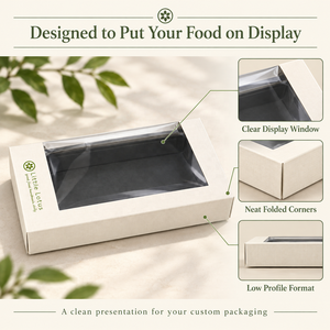 Boîtes d'emballage pour sushis imprimées sur mesure avec fenêtre transparente, contenants alimentaires en carton pour plats à emporter, vente en gros, logo personnalisé - Product Image 3