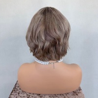 Perruque courte Pixie Bob en soie, 100% cheveux humains européens, couleur blonde Balayage, base en soie, perruque Lace Front 13x4 pour femmes souffrant de perte de cheveux