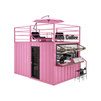 Magasin éphémère, café, bureau, boutique en conteneur maritimes modifiés, options en acier de 10, 20 et 40 pieds, design moderne de 10 pieds, bar à café et restauration rapide