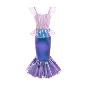Nuevo Vestido de Disfraz de Halloween para Niñas con Mangas Volantes de Sirena y Colores de Moda - Product Image 5