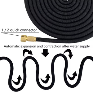 Tubería de agua de jardín <span class=keywords><strong>extensible</strong></span> y estirable de tela <span class=keywords><strong>para</strong></span> riego, limpieza, manguera flexible duradera y mágica - Product Image 6